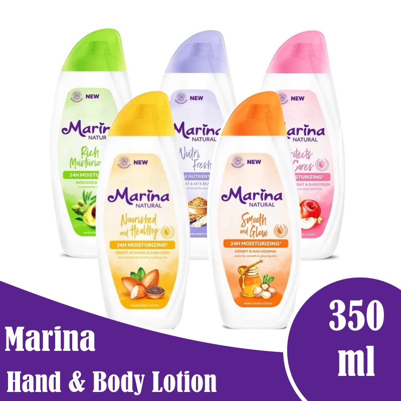 Marina Hand &amp; Body Lotion Natural 350ml