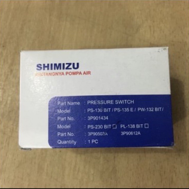 Pressure Switch Otomatis Pompa Air Shimizu PS 230 ORIGINAL ASLI Lubang 3/8”