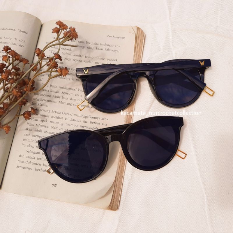 KACAMATA GENTLE MONSTER BLACKPETER STYLE KOREA FASHION KACAMATA HITAM WANITA GM OVERSIZED SUNGLASSES-A = BLACK01