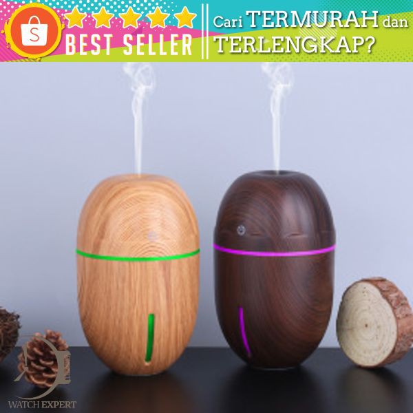 Taffware Ultrasonic Humidifier Aroma Essential Oil Diffuser Wood Design 300ml - J-010 - Wooden