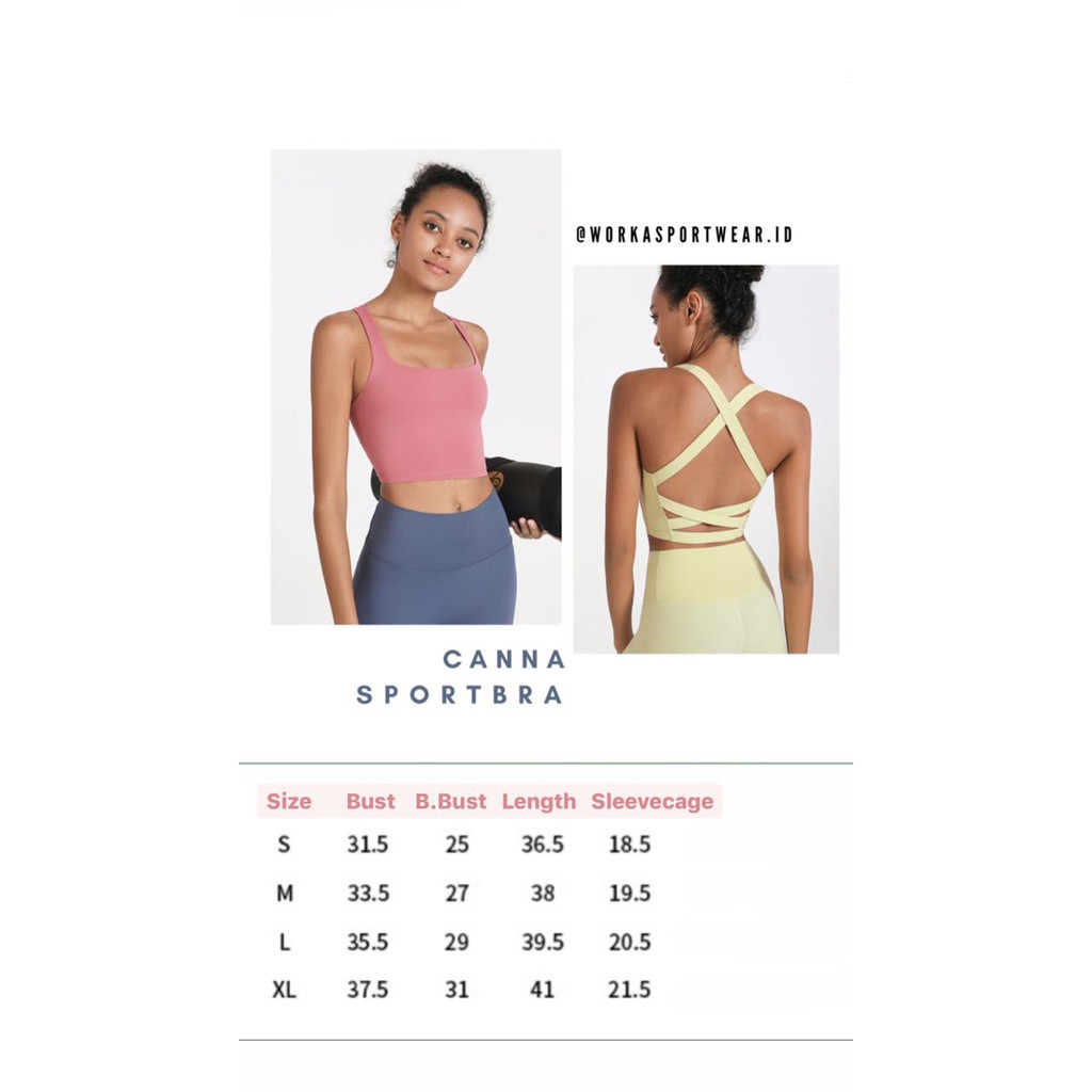 WORKASPORTWEAR.ID - CANNA SPORTBRA - SPORTBRA PREMIUM - SPORTBRA IMPOR - YOGABRA