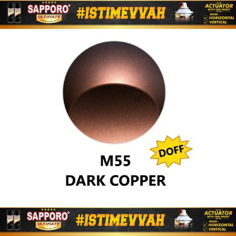 SAPPORO ULTIMATE DARK COPPER M55 400ML SPRAY PAINT CAT SEMPROT