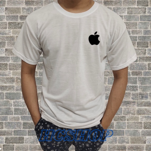 Kaos Pria Distro Murah Baju Pria Apple Atasan Kaos Oblong Pria Keren Oversize Wanita Lengan Pendek Unisex Tshirt