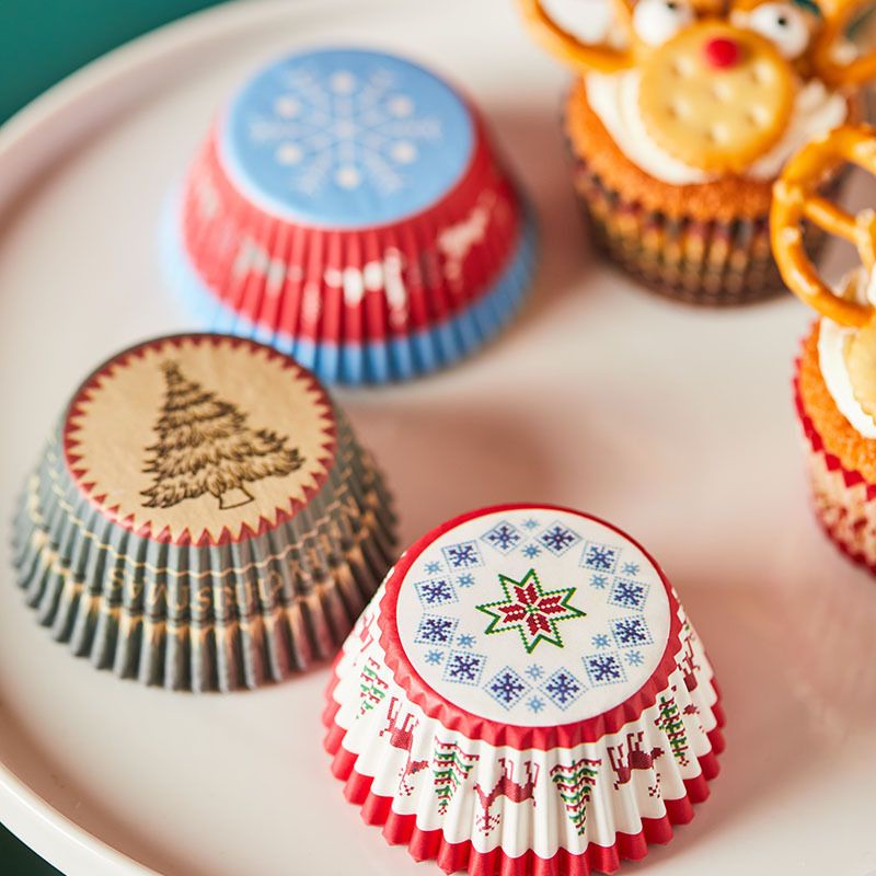 paper cupcake natal Christmas cupcake case cantik dan mewah isi 125pcs