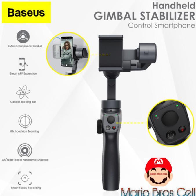 Baseus 3-Axis Handheld Gimbal Stabilizer Bluetooth Tripod Selfie Stick