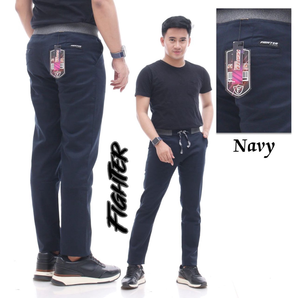 Celana Chino Panjang Pria Slimfit Katun Combed Diamond Melar Cocok Buat Kerja Harian