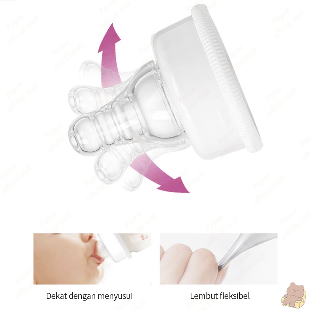 Payoe 3.8cm Pigeon Dot bayi slim neck nipple Pigeon /empeng bayi silikon-2