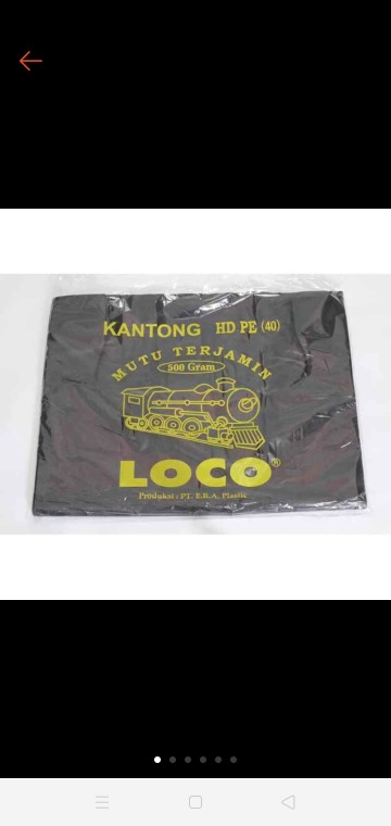 Kantong Plastik Kresek Loco Hitam Tebal 500 Gram