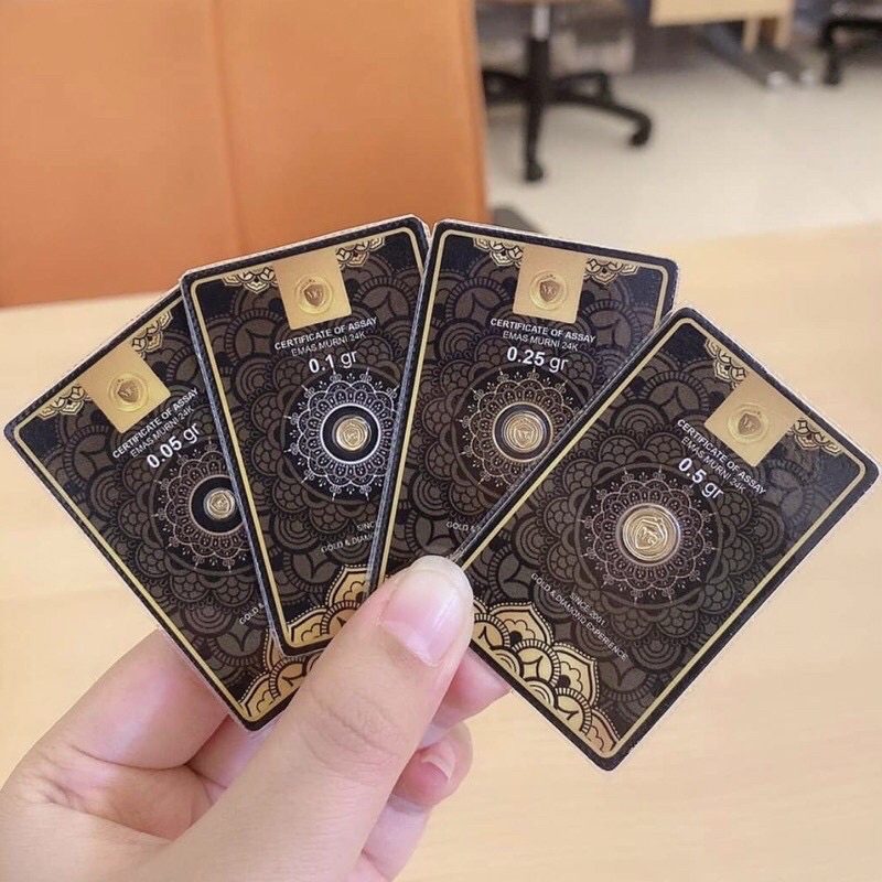 MiniGold 0,5 gr Logam Mulia Emas 24 Karat + KWITANSI RESMI