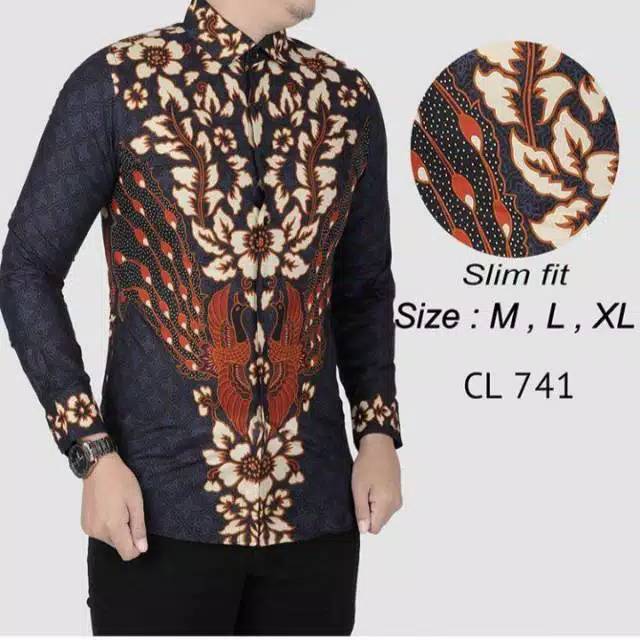 VIO ROLDAN Kemeja Batik Slim Fit Pria Premium CL 741