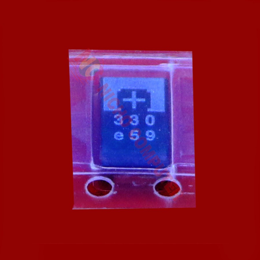 SMALL IC CAPASITOR 330UF 6.3V TANTALUM (07-001)