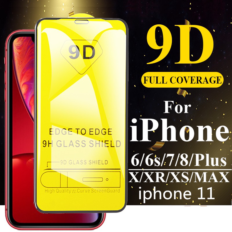 Tepred Glass Screen Protector Full Cover Ketebalan 0.33mm Aneka Warna untuk Iphone