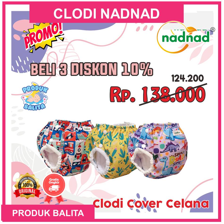 Popok Cuci Ulang  Clodi Kain Nadnad Cover Perekat Celana Terlaris