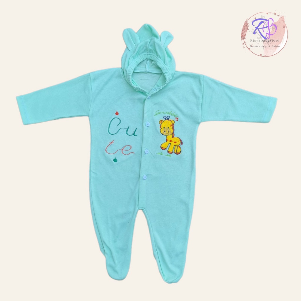 Sleepsuit jumper panjang bayi tutup kaki / sleepsuit bayi warna lucu