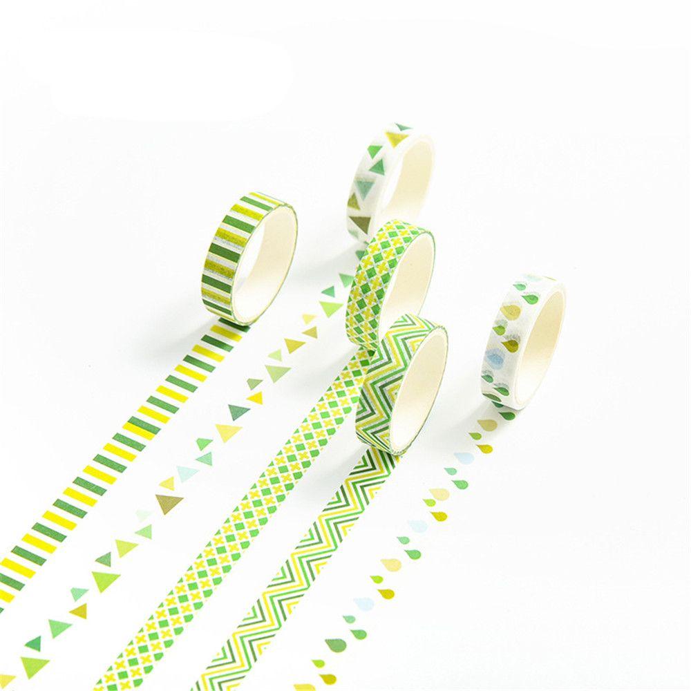 Nanas 5Rolls /Box.Ng Tape Set Dekoratif Stationery Diary Pola Dasar