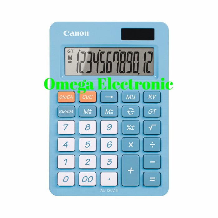 

Canon AS-120V Calculator Desktop Kalkulator Stylish Warna Colorful AS - Biru