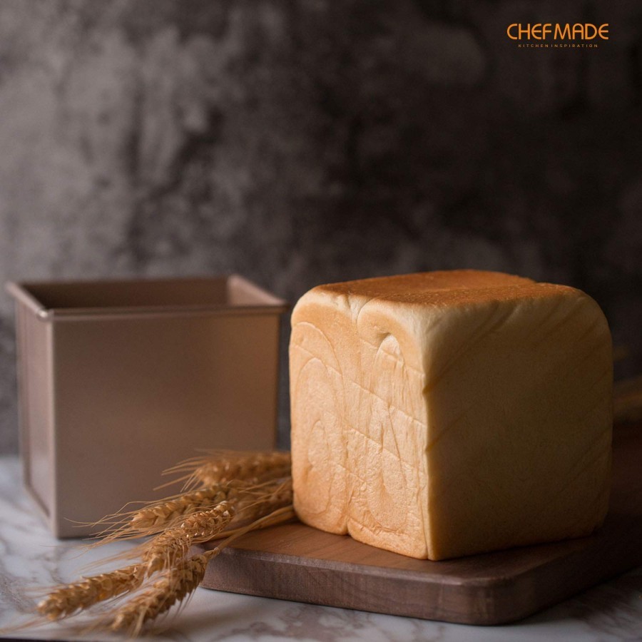 Chefmade Square Loaf Pan with cover non stick / loyang roti tawar kotak dengan tutup anti lengket