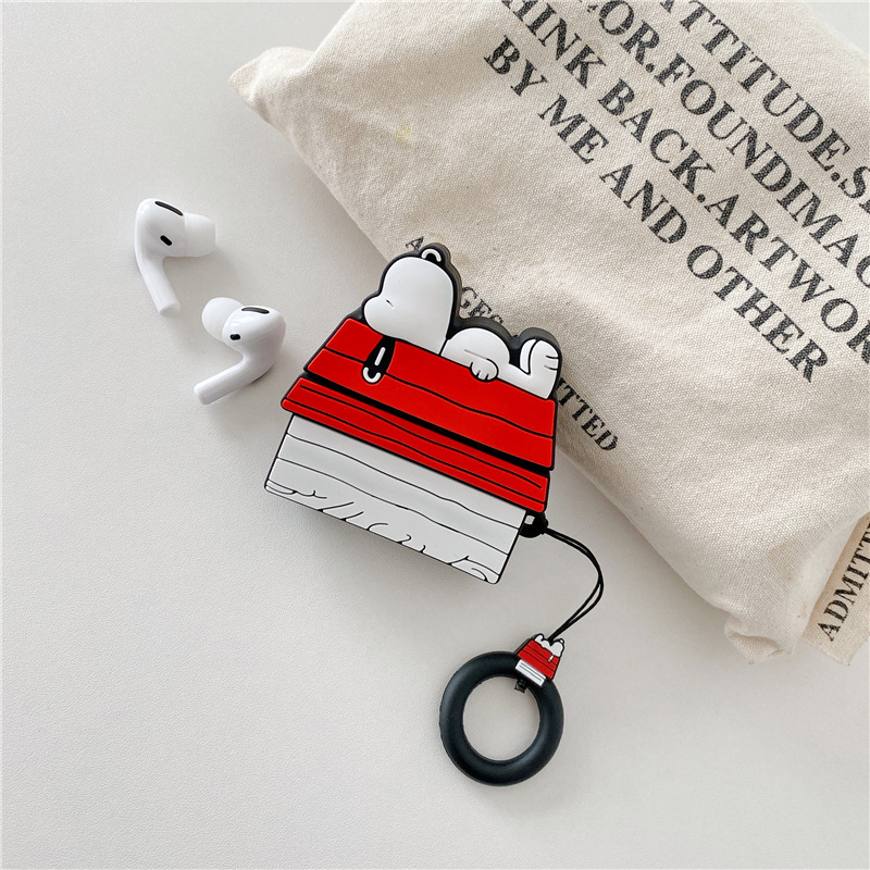 INPODS Casing Soft Case Silikon Motif Snoopy Untuk Apple Airpods 1 / 2 / 3 / 7 / 9 / 10 / I11 / I12