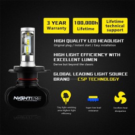 Nighteye Lampu Mobil Headlight LED H4 CSP 2 PCS - Black