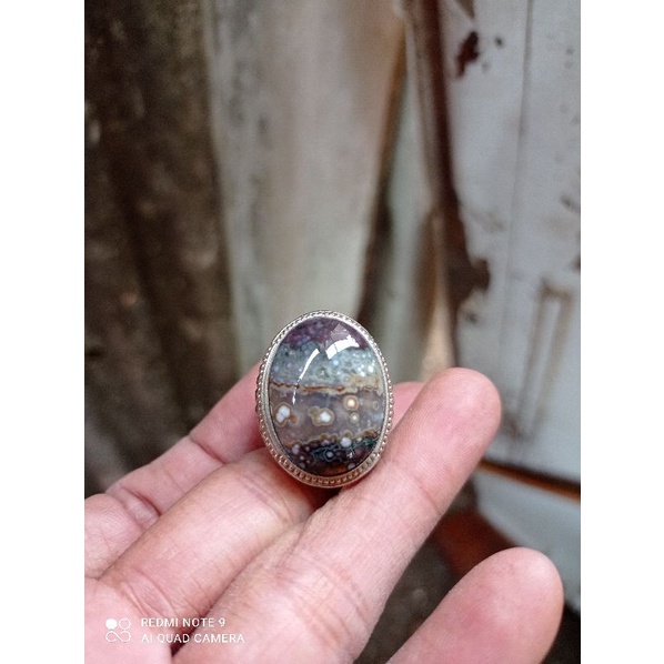 cincin batu akik pancawarna telor kodok klawing super unik dan cling lain garut bacan dsn phyrus per