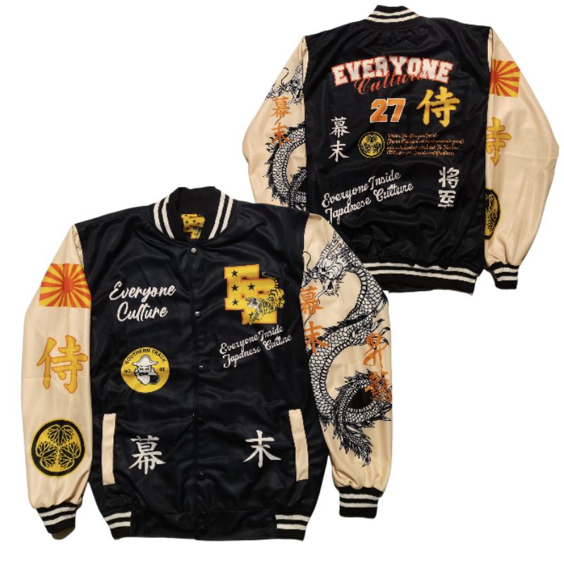 JACKET VARSITY BASEBAAL MOTIP TERBARU PRIA WANITA SAIZE L XL-Everyone EE