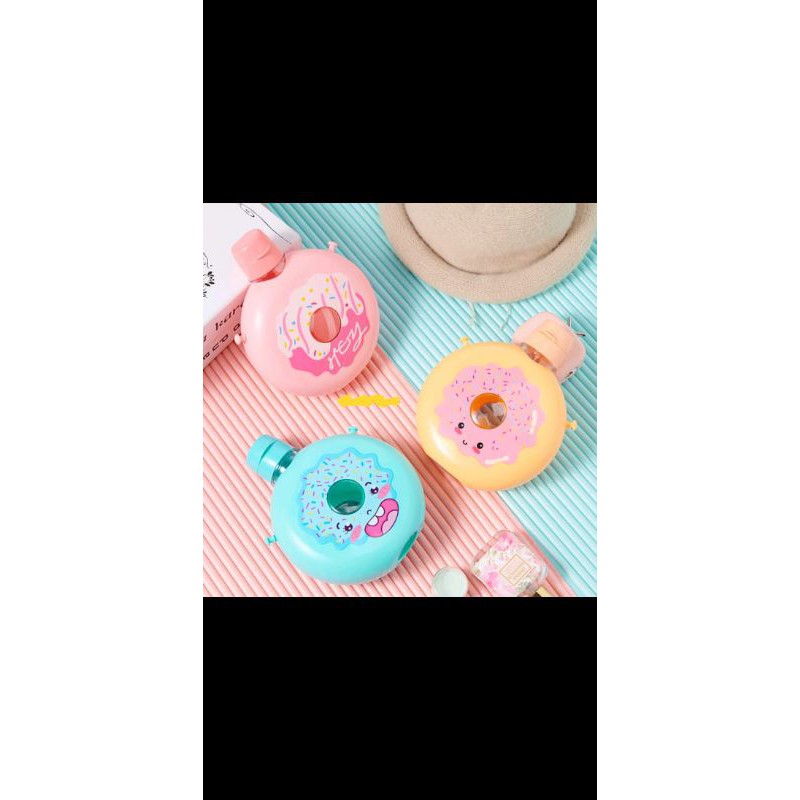 Laristerus79 BOTOL MINUM DONAT sedotan  bebek sedot anak bpa tali selempang / botol minum free talii