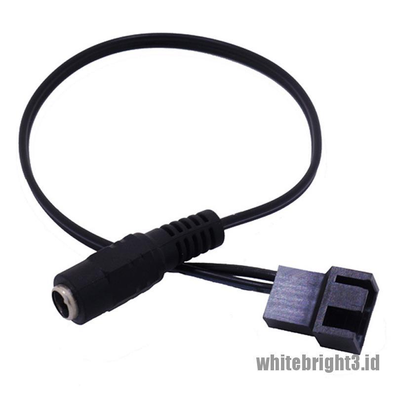 &lt; White3 &gt; Kabel Adapter Router Kipas DC 5521 Ke 4Pin PWM Bahan Tembaga Untuk Komputer PC