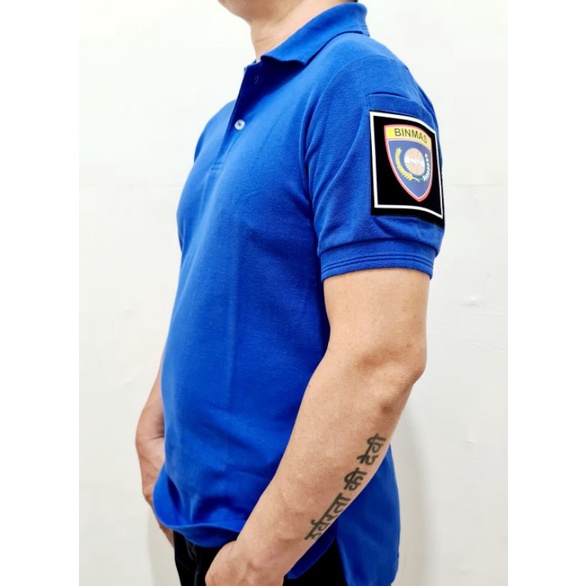 Kaos Logo Binmas Kamtibmas Baju Polo Lengan Pendek Model Tactical PDL Free 3 Tempelan Patch Velkro
