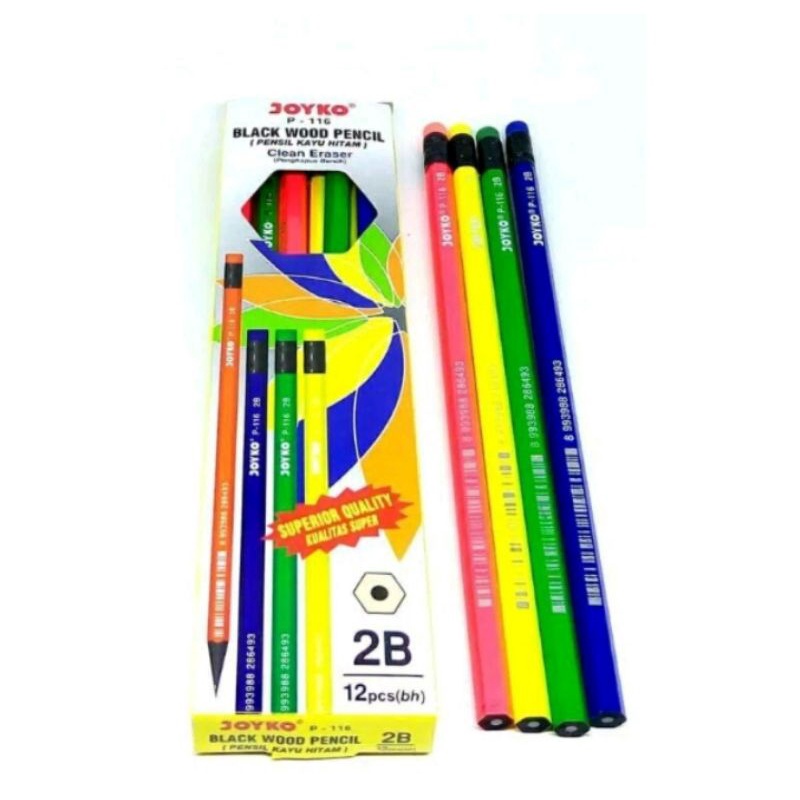 

Pensil / Pencil 2B Joyko P-116 Ecer (4pcs)