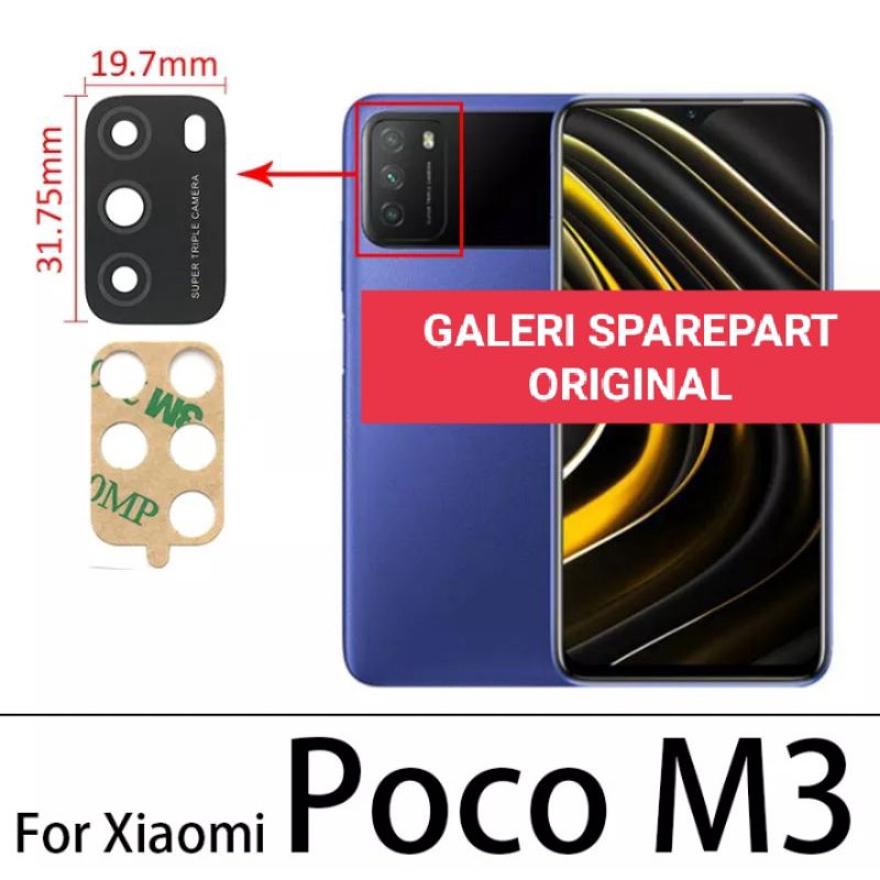 KACA KAMERA XIOMI POCO M3 ORIGINAL