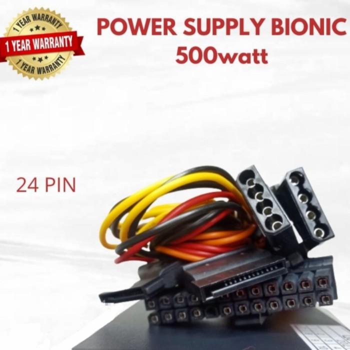 PSU Gaming 500 Watt / Power Supply Bionic 500 Watt / PSU 500 Watt