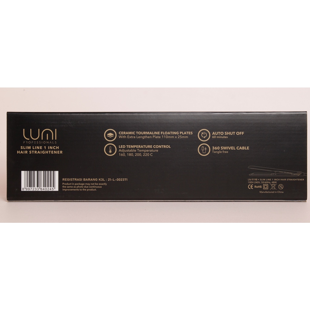 Lumi Slim Line Hair Straightener 1 inch - Catokan Lurus Keriting