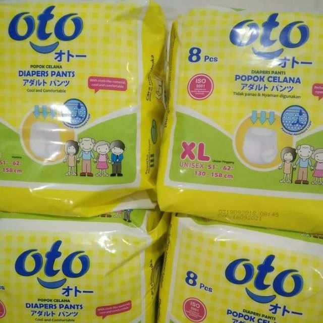 Pampers celana dewasa merk oto XL isi 8