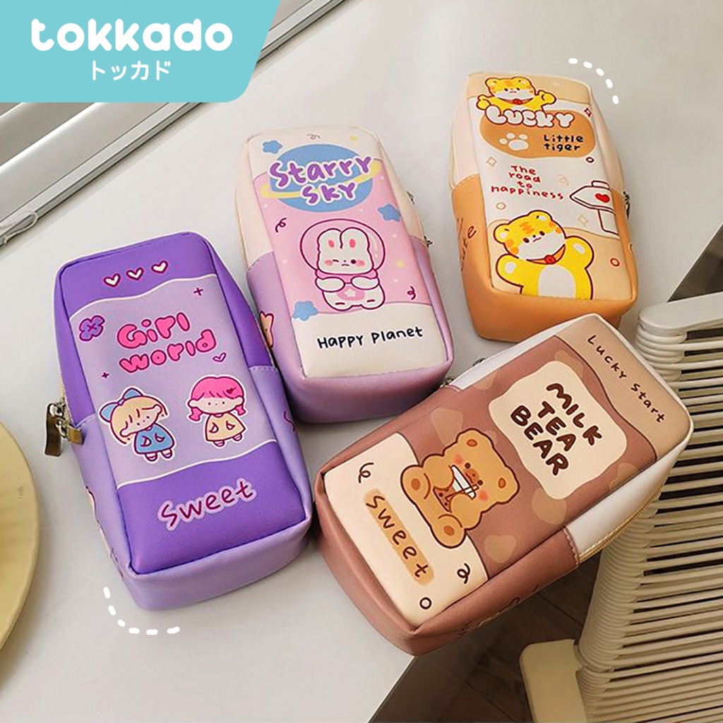 

TOKKADO Hakko Pencil Case Kotak Pensil Besar Pouch Anak Sekolah Lucu