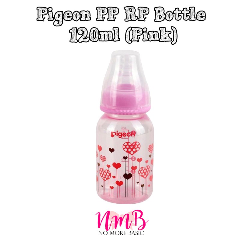 Pigeon PP Clear RP Bottle 120ml / 240ml - Blue / Pink - Botol Susu Bayi