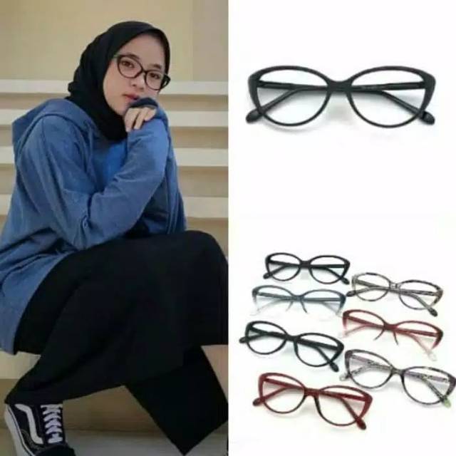 Frame Kacamata Cat Eye 605 Kacamata Minus Baca Antiradiasi | Kacamata Nissa Sabyan