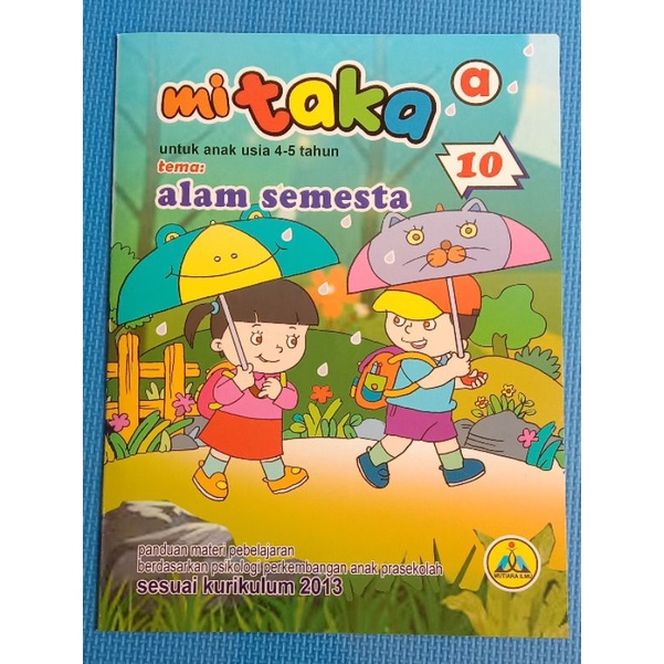 MAJALAH TK PAUD  MITAKA TK A TEMA ALAM SEMESTA, MAJALAH PELAJARAN ANAK TK  COVER SAMPUL TERBARU 2021