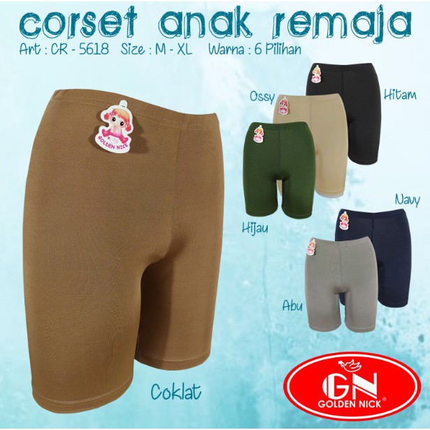 RC Short Pants/Dalaman Anak Remaja Golden Nick