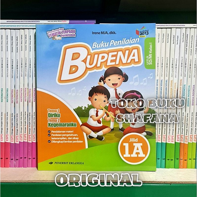 Paket 2 Buku Bupena 1A &amp; 1B Erlangga Kelas 1 SD K13 Revisi - Buku Penilaian ORI