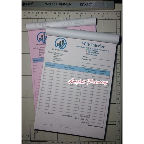 

Nota Custom/Nota Usaha/Nota 2ply/Nota Penjualan/Nota