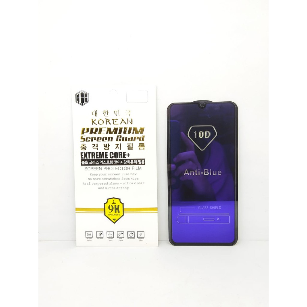 KOREAN Blue Ray 10D Samsung A70 A70S 6.7 inchi Tempered Glass FULL GLUE ANTI RADIASI