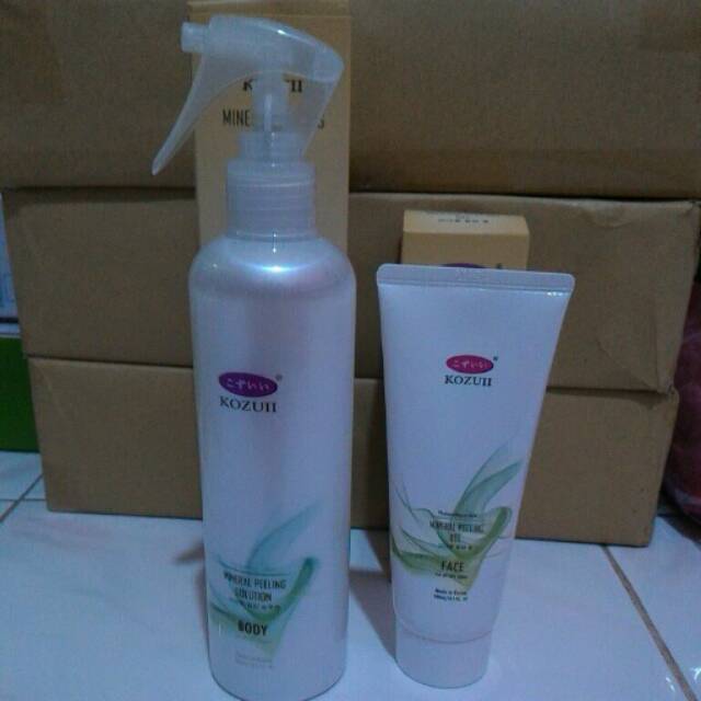 Paket Kozuii Mineral Peeling 1 Sprayer untuk badan dan 1 untuk muka ( kozui spray kozuii sprayer )