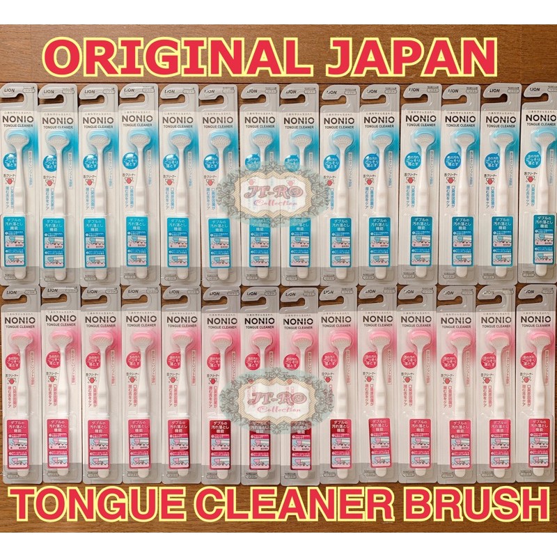 (ORIGINAL)Lion Nonio tongue cleaner brush - nonio tongue cleaner gel - pembersih lidah - sikat lidah