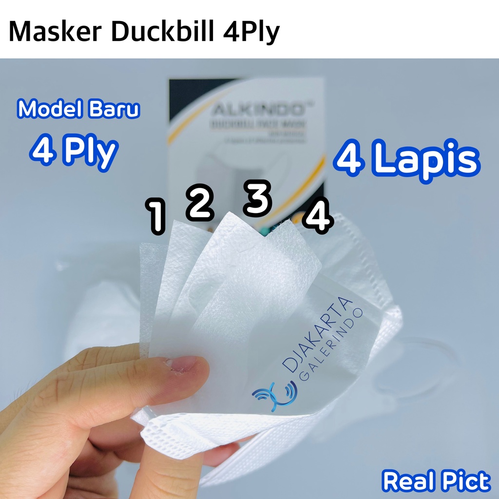 Masker Duckbill 4Ply Alkindo / Duckbill 4 Lapis Original