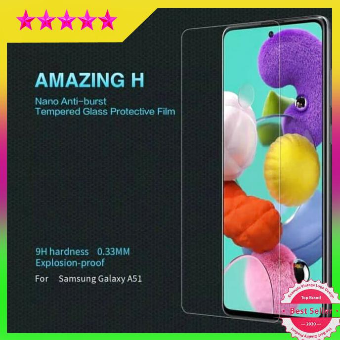 ACC HP SAMSUNG GALAXY A51 2020 NILKIN TEMPERED GLASS ANTI GORES AMAZING H SCREEN GUARD BAYAR DI