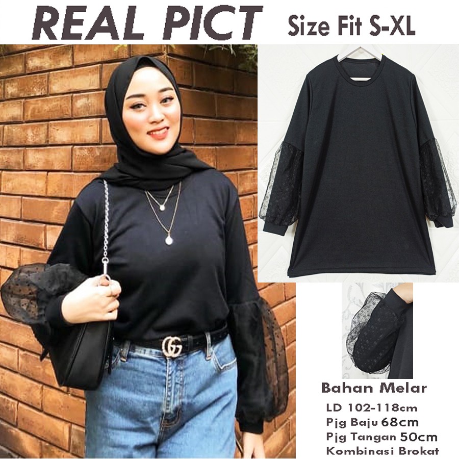 FATASYA TOP HITAM GL FASHION