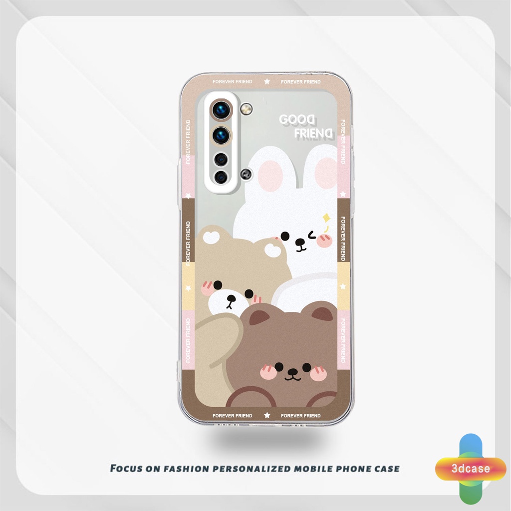 Soft TPU Case Realme C11 2021 C21Y C31 C35 C15 C21 C25 C20 C3 C12 C2 C25S 5S 5 5S 5i C17 7i C1 C25Y C2 C3i 6i C20A realme Narzo 20 10 10A 20A 30A A7 A5S A15 A16 Y12 Y20 Y15S A03 Ins Cartoon Cute Camera Protection Case