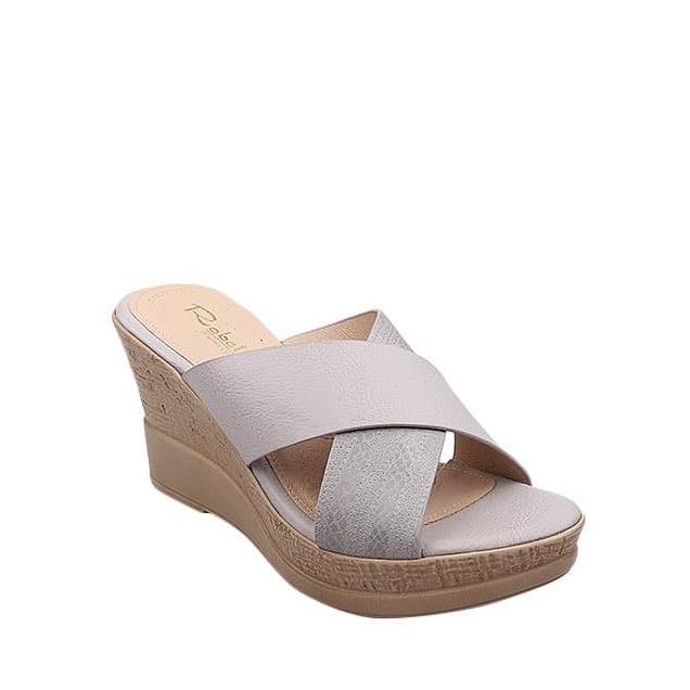 Robelli Sandal Wedges Bering - Cross In Grey RC6394GY PROMO