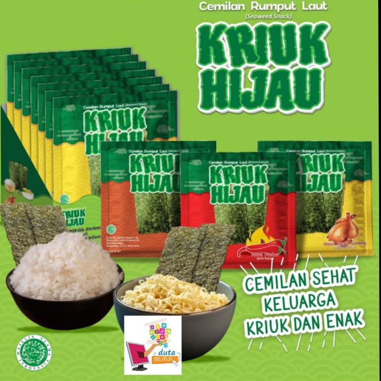 

PENJUALAN TERBANYAK Rumput Laut KRIUK HIJAU Halal | 1 box | 12 pcs ♕ 885