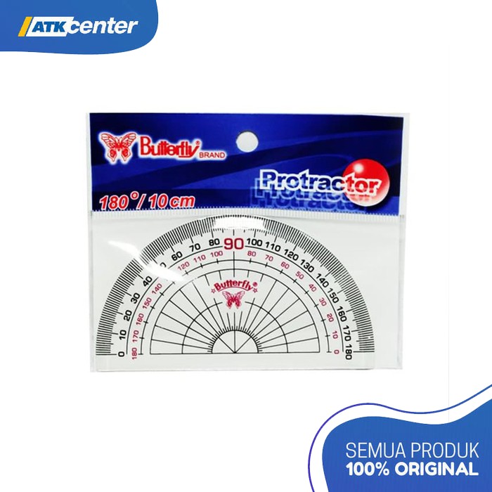 

Penggaris Busur Butterfly 180° 10 cm BUNTU